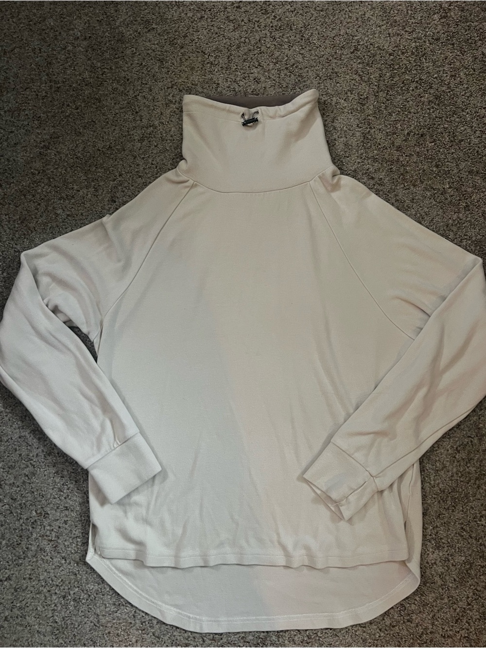 Varley Cream Turtleneck Long-Sleeve Knit